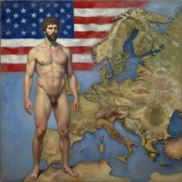 american consciousness vs european replicators by wojciech siudmak, oil on canvas