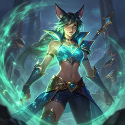 ahri league of legends wild rift hero champions arcane fantasy digital painting bioluminance alena aenami artworks in 4 k design by lois van baarle by sung choi by john kirby artgerm and greg rutkowski and magali villeneuve tank support marksman mage fighter assassin,