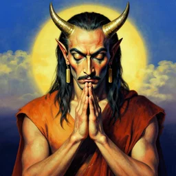 praying to kaleaga, a god - demon. award - winning digital artwork by salvador dali, bekzinski