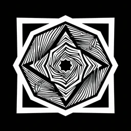abstract logo design, by fernando botero, hyperdimensional, bezier curve, triangle, square, nonagon, beautiful, intricate, white border