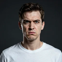 portrait of the invisible man, angry look, dark background, studio light, hdr, nikon 2 4 mm f / 1. 8 g, in - frame, by sebastiao salgado