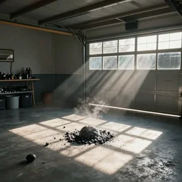 oops! i spilled some antimatter onto the floor of my garage.