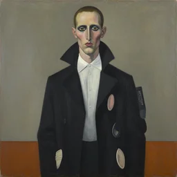 painting of an invisible man, by georg baselitz