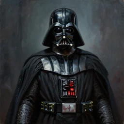 portrait of Darth Vader as a powerful dungeons and dragons warlock, wearing dark robe, intricately detailed, lovecraftian, realistic, oil painting, by jeff easley, boris vallejo, cinematic lighting