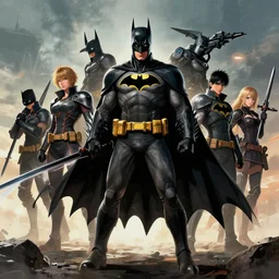 batman in the style of final fantasy airborne brigade