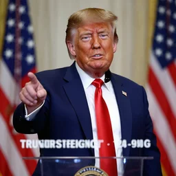 Donald Trump doibg something he shouldn't