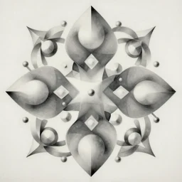 a good and beautiful geometric chaotic poetic painting with almost quantum details of alchemy to make eternal an instant that transforms into beings and forms that mutate while dancing in a ritual of cosmic elevation, hydrodipped, carved lacquer, fretwork, colorful, rainbow, soft lighting, refractive