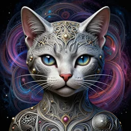 catgirl, by roy ahlgren or victor vasarely, digital art, deepdream cosmic, 3 d high definition, trending on artstation, photorealistic, high resolution, 8 k, octane, hyper detailed, trending on deviantart insane details, intricate, elite, ornate, elegant trend, highly detailed and intricate, sharp focus, photography, unreal engine
