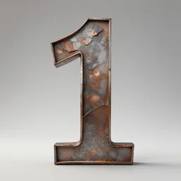 sculpture of the the first letter of the english alphabet made out of metal
