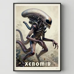 xenomorph natural history poster by adolphe millet