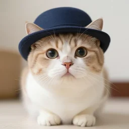 a cute cat with a hat