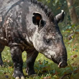 a detailed painting titled tapir in its natural environment skin by gerald scarfe and ralph steadman