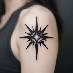 a small vector tattoo design. spiky, tribal.