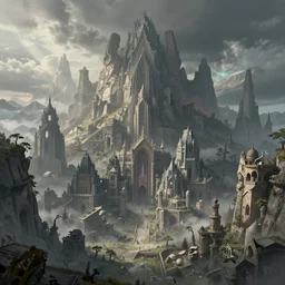 extremely detailed landscape of the mountain city of underworld dreams by roger deakins, norman ackroyd, karl blossfeldt, cinematography, photo, oil painting, monochrome watercolour, lithograph