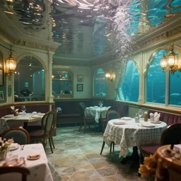 vintage restaurant victorian underwater