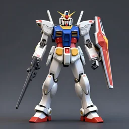 battle Gundam pose, octane render