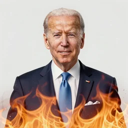 joe biden made of fire