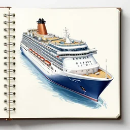 a cruise ship bridge that has been turned into a base and features a sketchbook