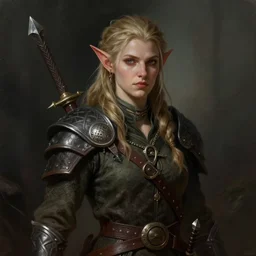 a portrait of a young dnd character tiefling ranger, highly detailed digital painting dramatic