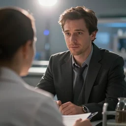 zach braff as dax shepard playing the doctor in idiocracy, cinematic still, movie still, long lens, shallow depth of field, bokeh, anamorphic lens flare, 8 k