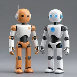 a human and an robot holding hands
