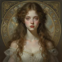 ''surreal lovecrafian minster girl, diffuse lighting, fantasy, intricate, elegant, highly detailed, lifelike, photorealistic, digital painting, artstation, illustration, concept art, smooth, sharp focus, naturalism, trending on byron's - muse, by greg rutkowski and greg staples and alphonse mucha