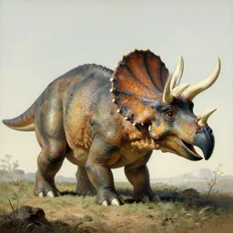 a triceratops by adolphe millot