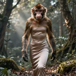 bodycon dress on a monkey, by artgerm, WLOP and Ross Tran
