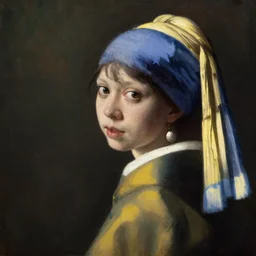 portrait of Ryuk from Death Note, oil painting by Jan Vermeer van Delft