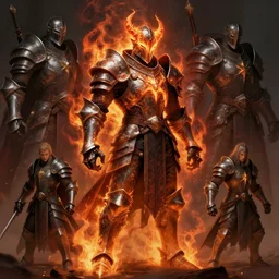 fire knight in hellish armor concept, beksinski, age of sigma art, frank franzetta, ruan jia, dark soul armor concept, trending on artstation, wayne barlowe, adrian smith fantasy art, elden ring art, the hobbit art, lord of the ring art, infinity blade armor