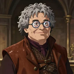 George R.R. Martin as Tyrion Lannister wearing glasses with grey hair, jovial knowing look, fantasy leather clothing, ambient lighting, 4k, anime key visual, lois van baarle, ilya kuvshinov, rossdraws, artstation