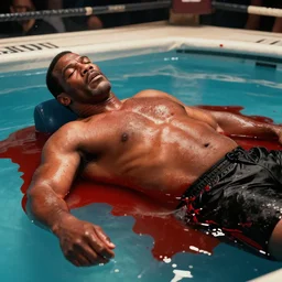 Mike Tyson dying in a pool of blood,4k quality
