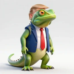 donald trump as a lizard person
