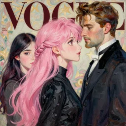 anime, mage, vogue, korean, rooney mara, intricate oil painting, trending on artstation, john singer sargent, greg rutkowski, side profile, pink hair
