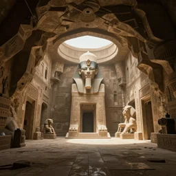 a futuristic underground structure in egypt, cinematic, ray traced, octane render, cinematic lighting, ultrarealistic, featured on artstation, 8 k uhd artwork