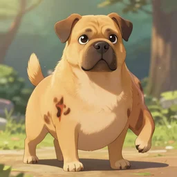 talking ben dog, anime version, abs, high detailed