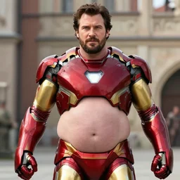 obese!! henry cavill wearing iron man suit fat belly!!!, trip to legnica, very realistic film still, natural
