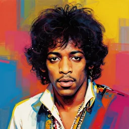 jimi hendrix, artistic, abstract, colorful, 8 k, high detail,