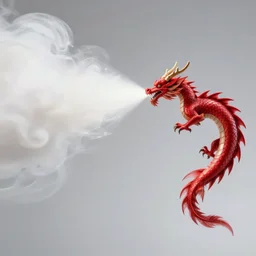 A red dragon with phoenix tail flying while breathing out a massive fire, epic, highly detailed, close-up, fantasy art, dragon art, in the style of greg rutkowski, illustration, epic, fantasy, intricate, hyper detailed, artstation, concept art, smooth, sharp focus, ray tracing