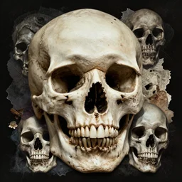 death, collage art, highly detailed