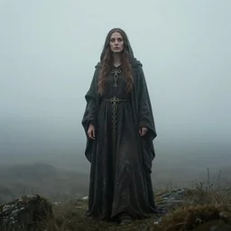 revelations of the mysterious Celtic druid lady in the misty horizon