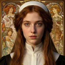highly detailed vfx portrait of a gentle pre - raphaelite priestess muse, wonderful eyes, cinematic lighting, unreal engine, greg rutkowski, loish, rads, beeple, makoto shinkai and lois van baerle, ilya kuvshinov, rossdraws, tom bagshaw, alphonse mucha, detailed and complex environment