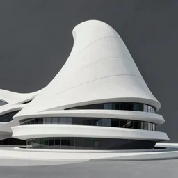emissary space by arthur haas and bruce pennington and john schoenherr, cinematic matte painting, minimal modern, zaha hadid building in the mountains with snow, dark monochrome color palate,