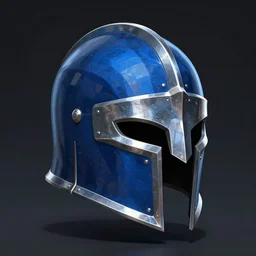 blue steel-plate helmet, artstation, rpg, digital art, isometric, dark background, dark souls, runescape, skyrim, final-fantasy, Diablo-3