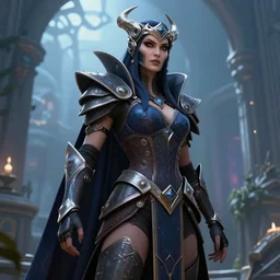 Lich Queen Jaina Proudmoore, cinematic shot, 3d game render, epic, awe