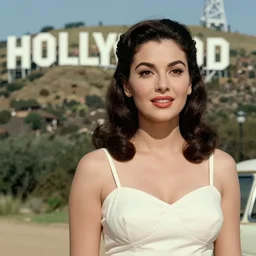 the image is a lost hollywood film still photograph of in this image, a beautiful mexican actress from the 1 9 5 0 s. she is wearing a traditional mexican dress with intricate patterns and a wide skirt. her hair is pulled back from her face in a sleek bun, and she is looking off to the side with a slight smile. vibrant cinematography, anamorphic lenses, crisp, detailed image