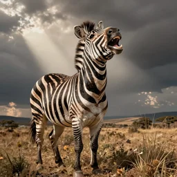 laughing zebra. art by james c. christensen