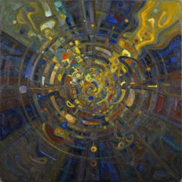 wide angle abstract painting as a screensaver from 1 9 8 6, hd, volumetric lighting, 4 k, intricate detail, by jesper ejsing, irakli nadar