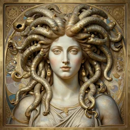 symmetry!! portrait of medusa, greek mythology, ancient greece, intricate, elegant, highly detailed, digital art, digital painting, artstation, concept art, sharp focus, illustration, art by artgerm and greg rutkowski and alphonse mucha, 8 k