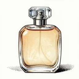 medium shot, 1 9 6 0 s perfume bottle ads, ink painting on paper, in the style of ben - day dots, detailed, 8 k